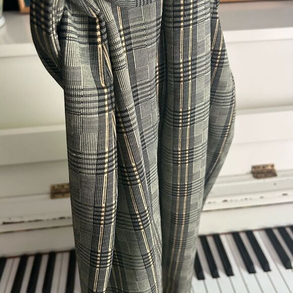 Fashion Nova Black and Tan Checkered Bodycon Dress Small - Picture 10 of 16